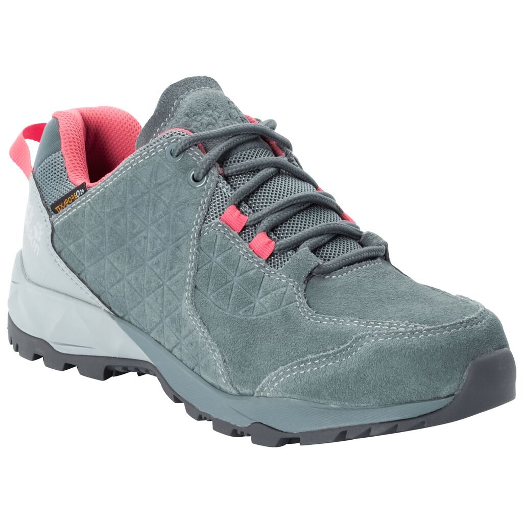 Jack Wolfskin CASCADE HIKE LT TEXAPORE LOW Chaussures Femme Gris/Rose - QPCMADR-20